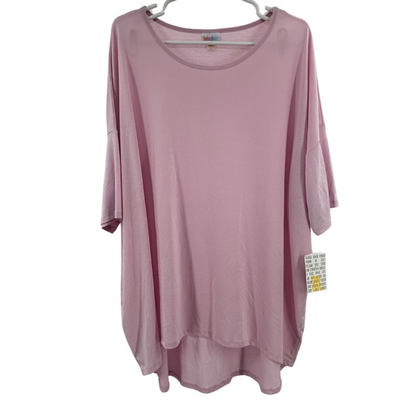 LuLaRoe Irma pale Pink Relaxed Oversized Tunic Top 3XL plus size lightweight new - Picture 1 of 8